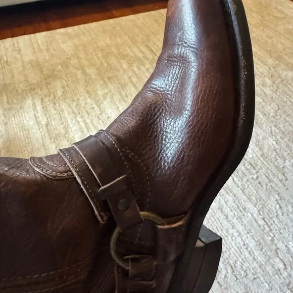 Brown Leather Frye Harness boots motorcycle - Picture 4 of 12